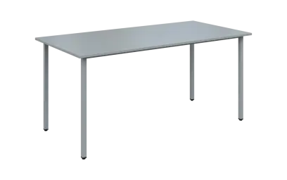 JSB 160N Jídelní stůl 1600 x 800 mm, deska šedá / podnož stříbrná